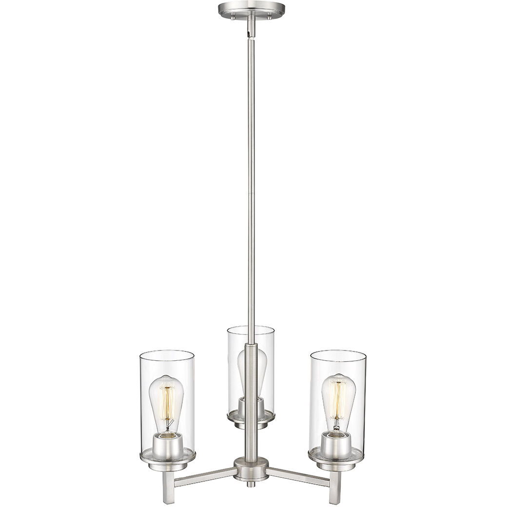 Janna 3 Light 18 inch Brushed Nickel Chandelier Ceiling Light
